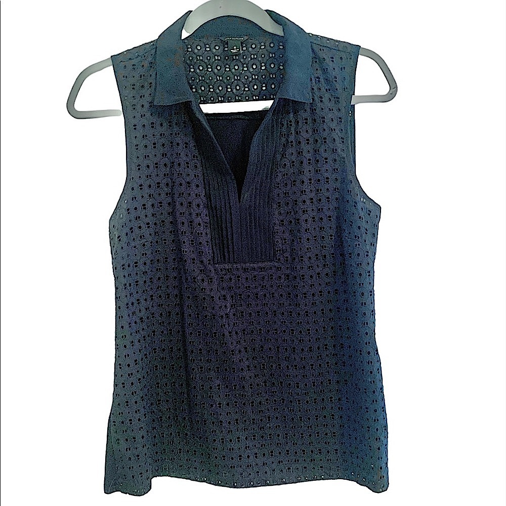Ann Taylor Sleeveless Eyelet Top